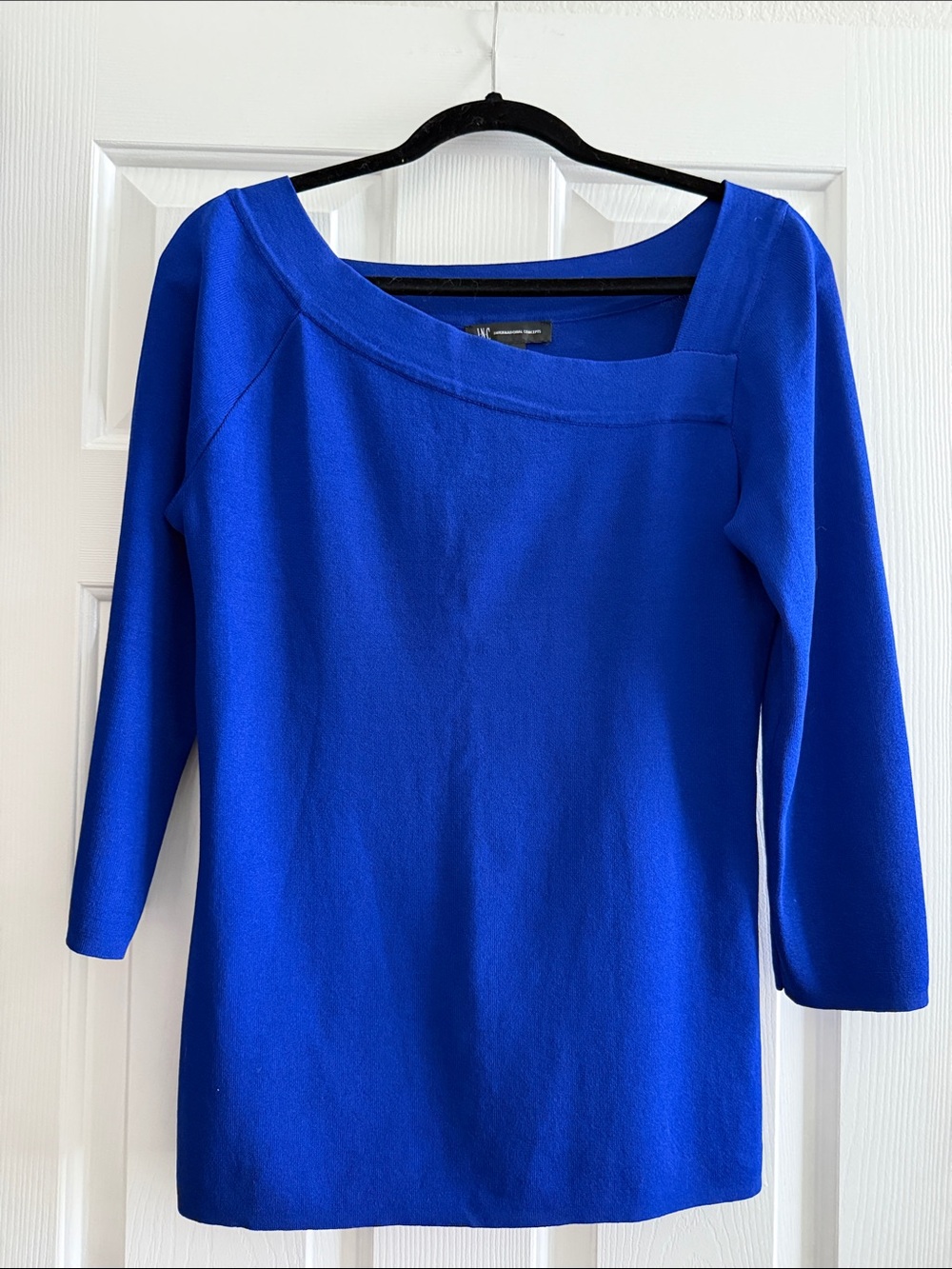 INC International Concepts Royal Blue Knit Top
